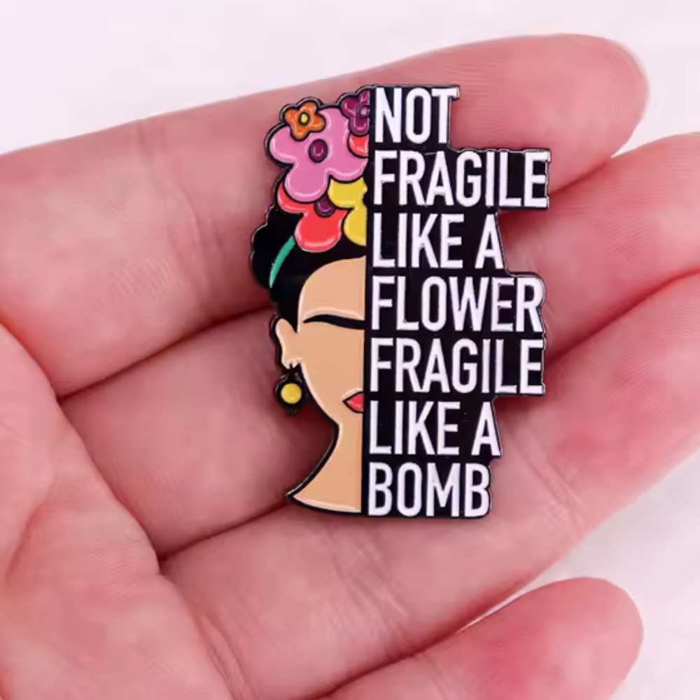 Colorful Enamel Pin - Not Fragile Like a Bomb Pin / Broach - Picture 5 of 5